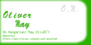 oliver may business card